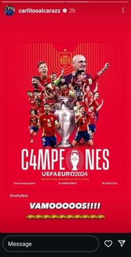 Carlos Alcaraz's Instagram story ( Source - https://www.instagram.com/carlitosalcarazz/)